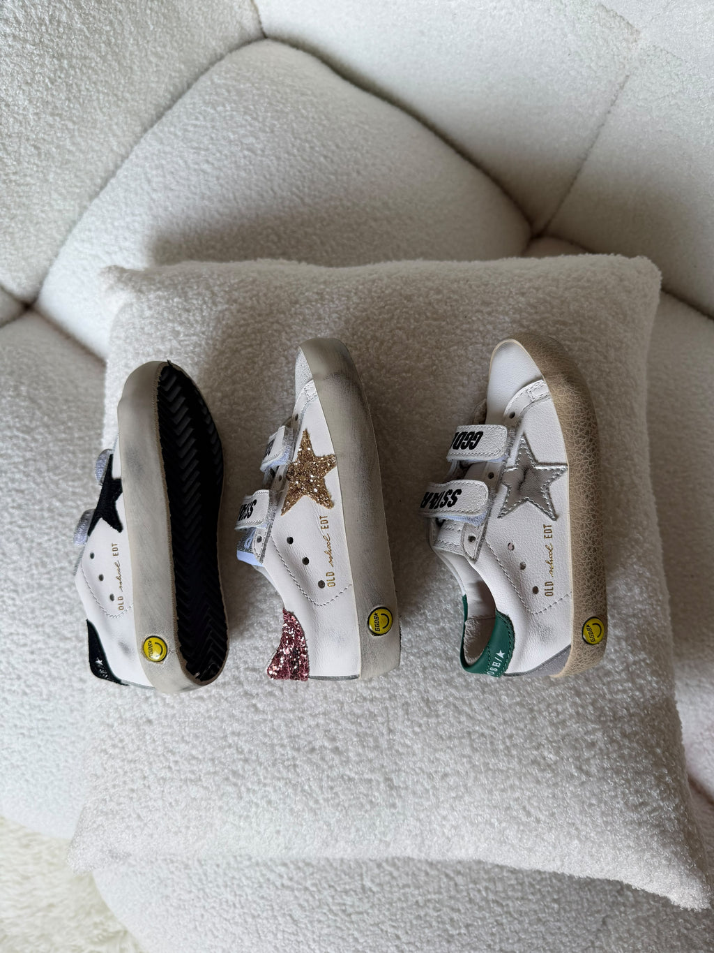 Golden Goose Kids Double Strap Star Sneakers