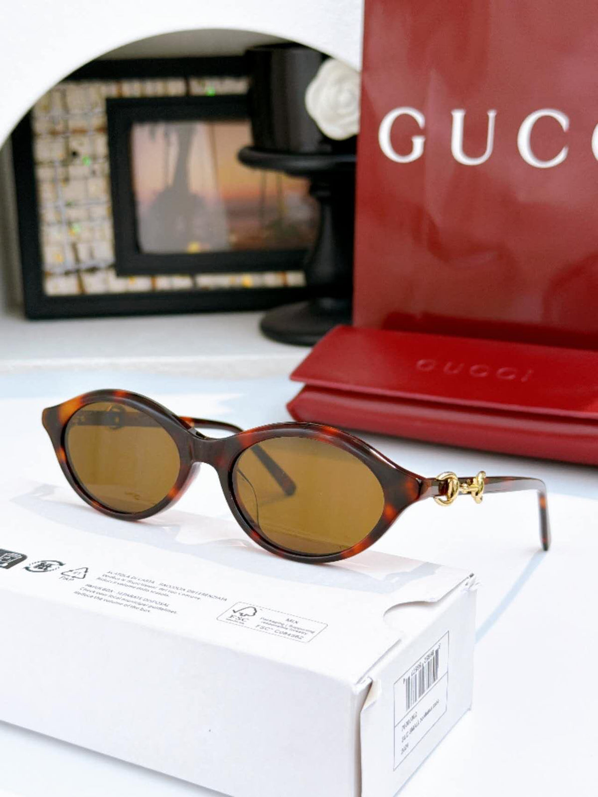 Gucci Oval Horsebit Sunglasses