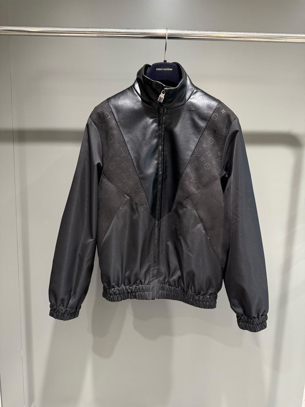 LV Monogram Panel Stand Collar Jacket