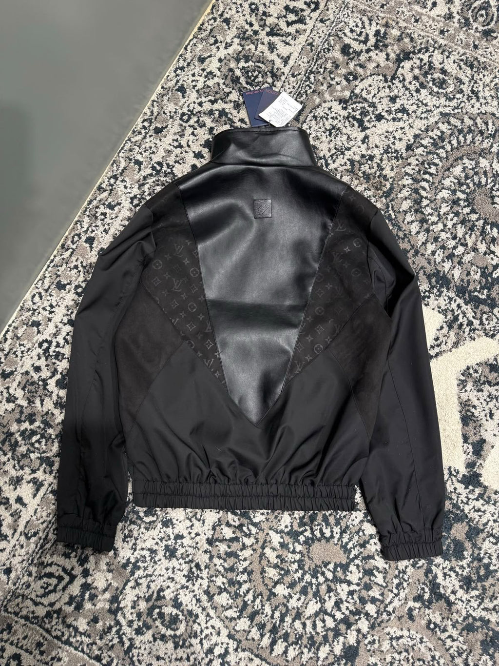 LV Monogram Panel Stand Collar Jacket