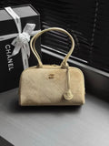CHANEL Quilted Zip-Top Bowling Bag