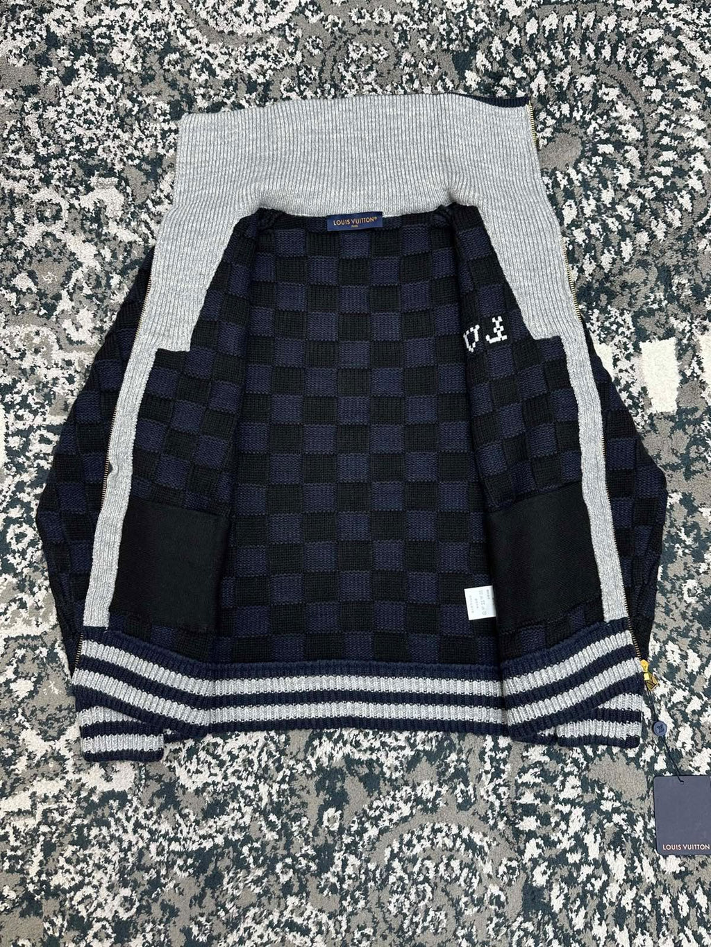 LV Damier Knit Zip Jacket
