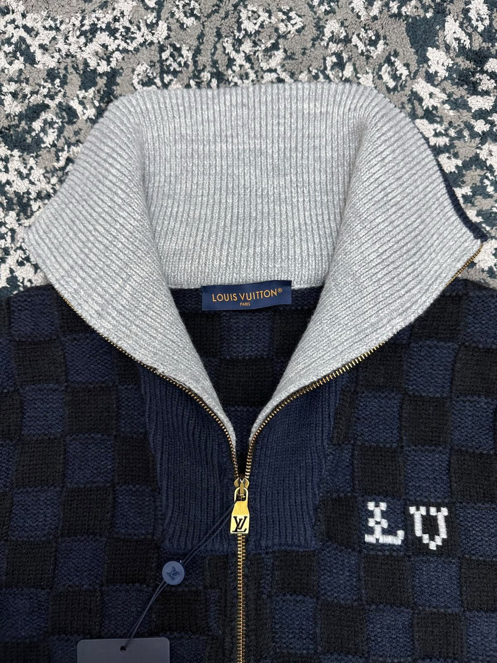LV Damier Knit Zip Jacket