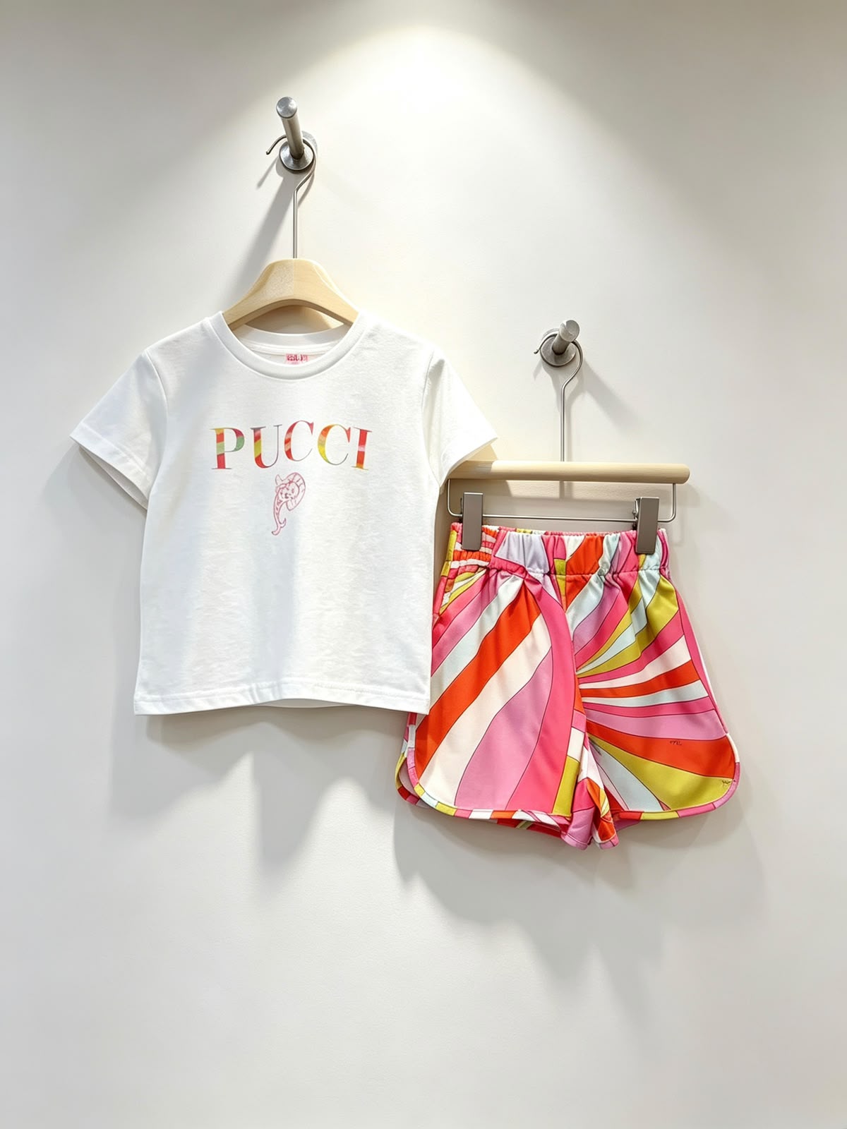 PUCCI Kids Multicolour Shorts Set