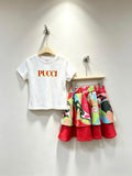 PUCCI Kids Layered Skirt Set