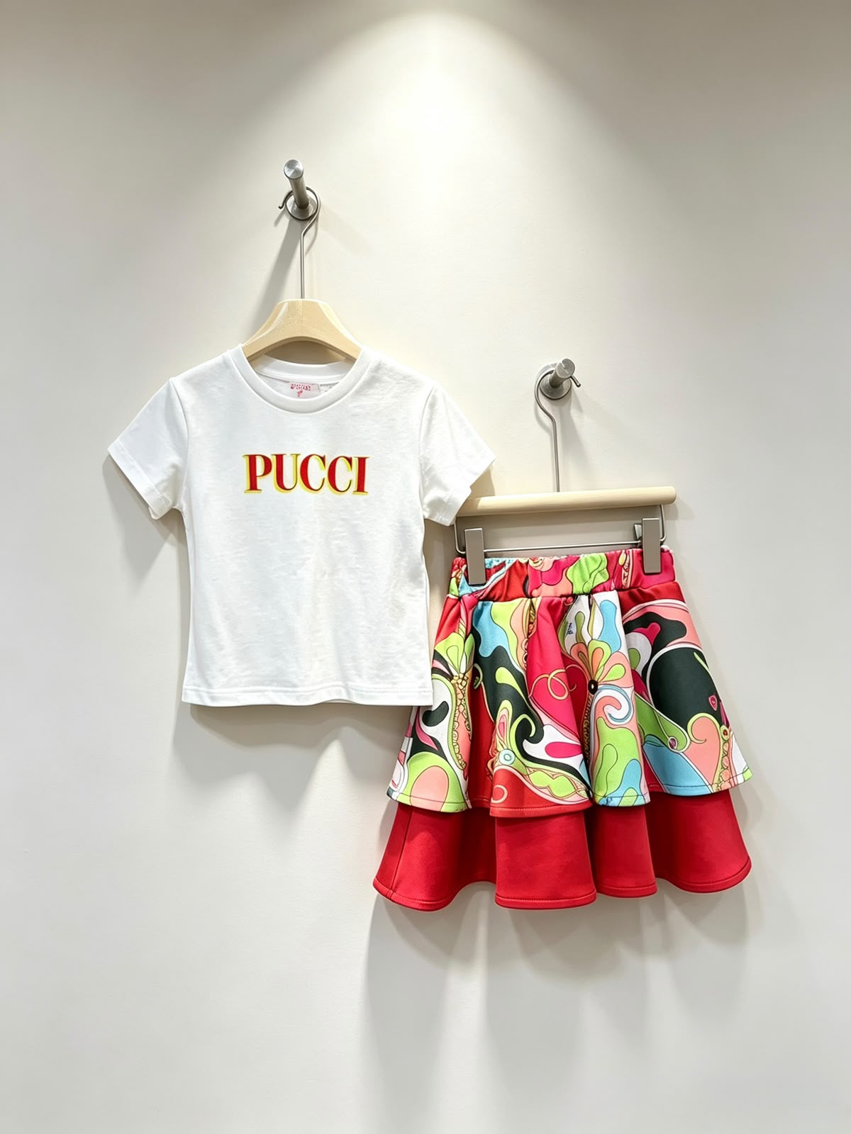 PUCCI Kids Layered Skirt Set