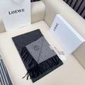 LOEWE Anagram Contrast Fringed Scarf