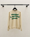 LV Raised Lettering Crew Neck Sweatshirt