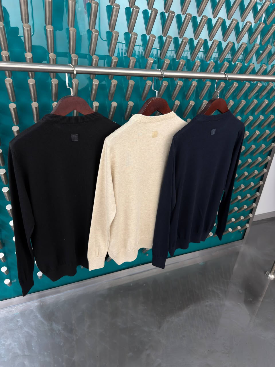 LV Monogram Panel Crew Neck Sweater