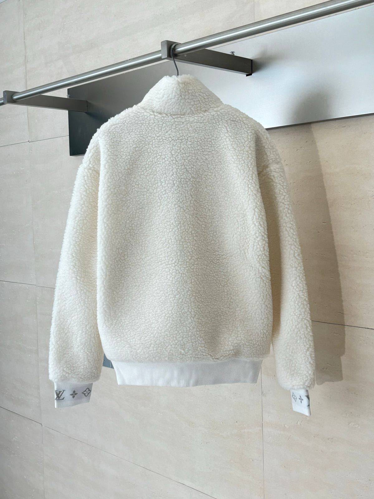 LV Textured Chest Patch Zip Jacket