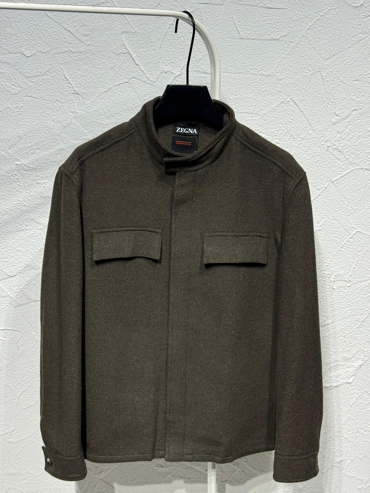 Zegna Stand Collar Flap Pocket Jacket