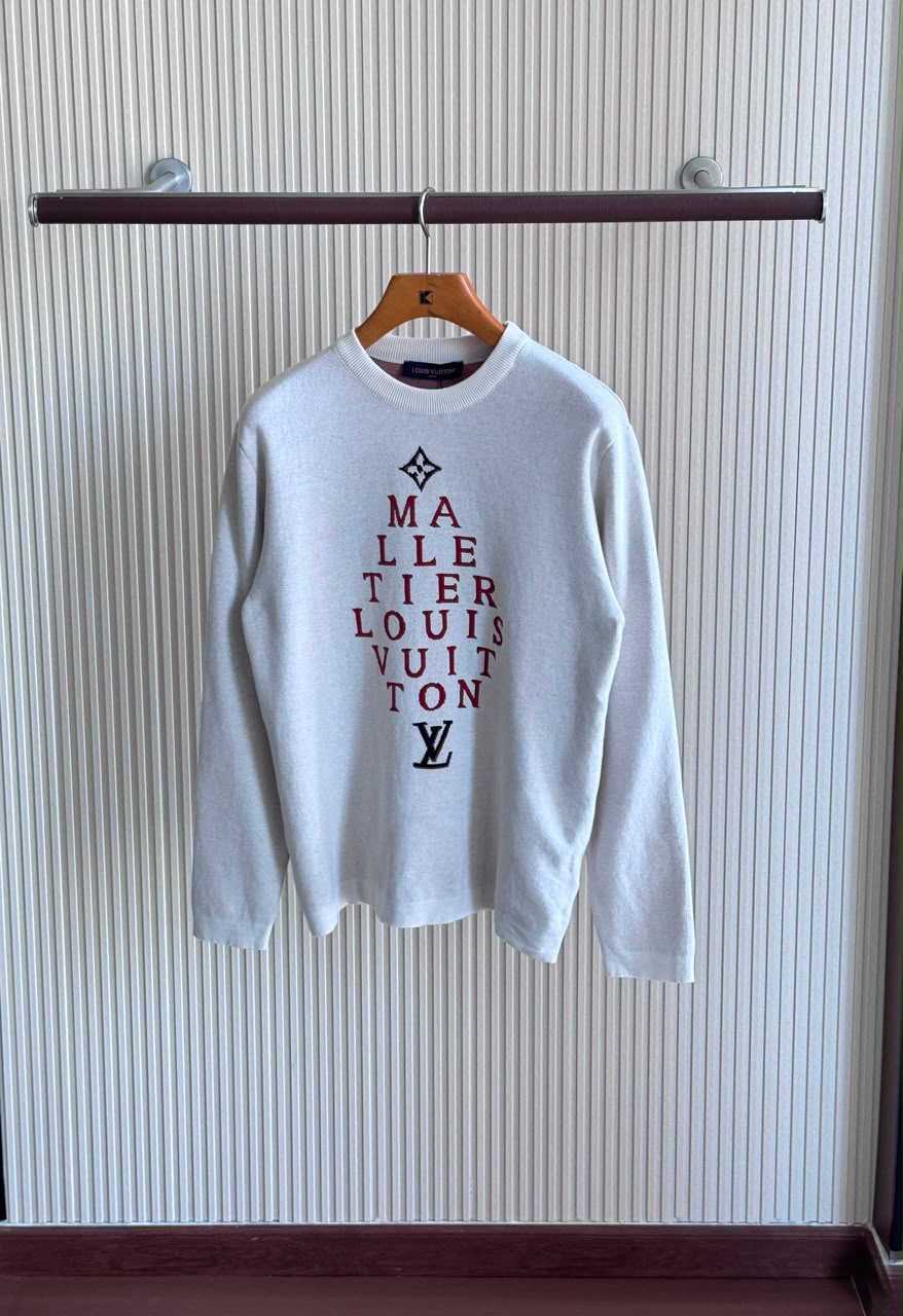 LV Malletier Lettering Crew Neck Sweater