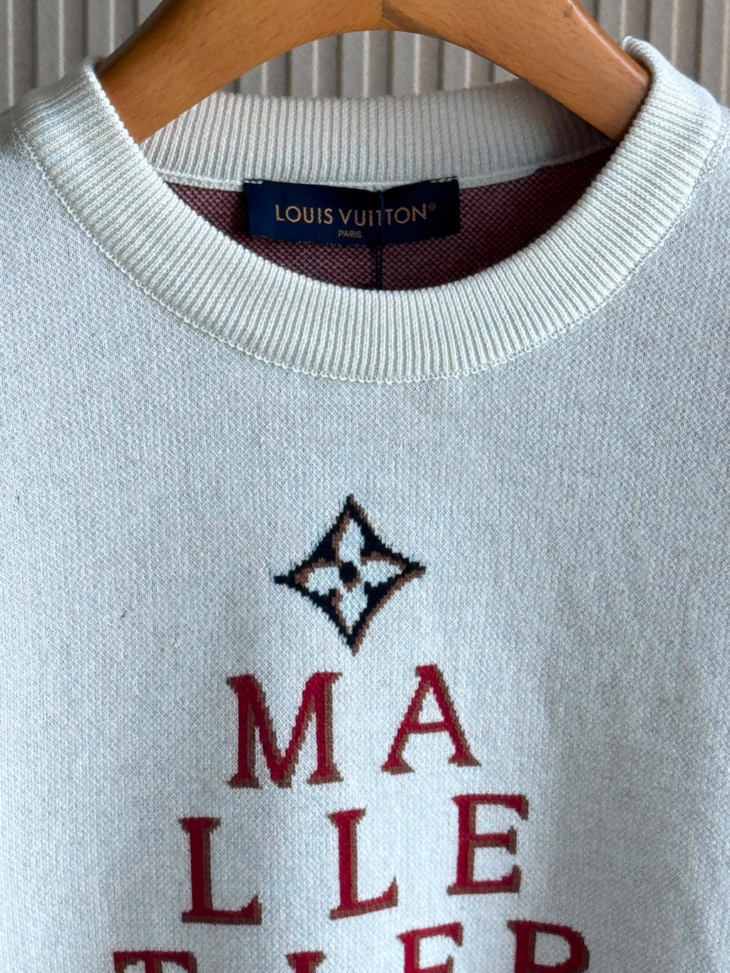 LV Malletier Lettering Crew Neck Sweater