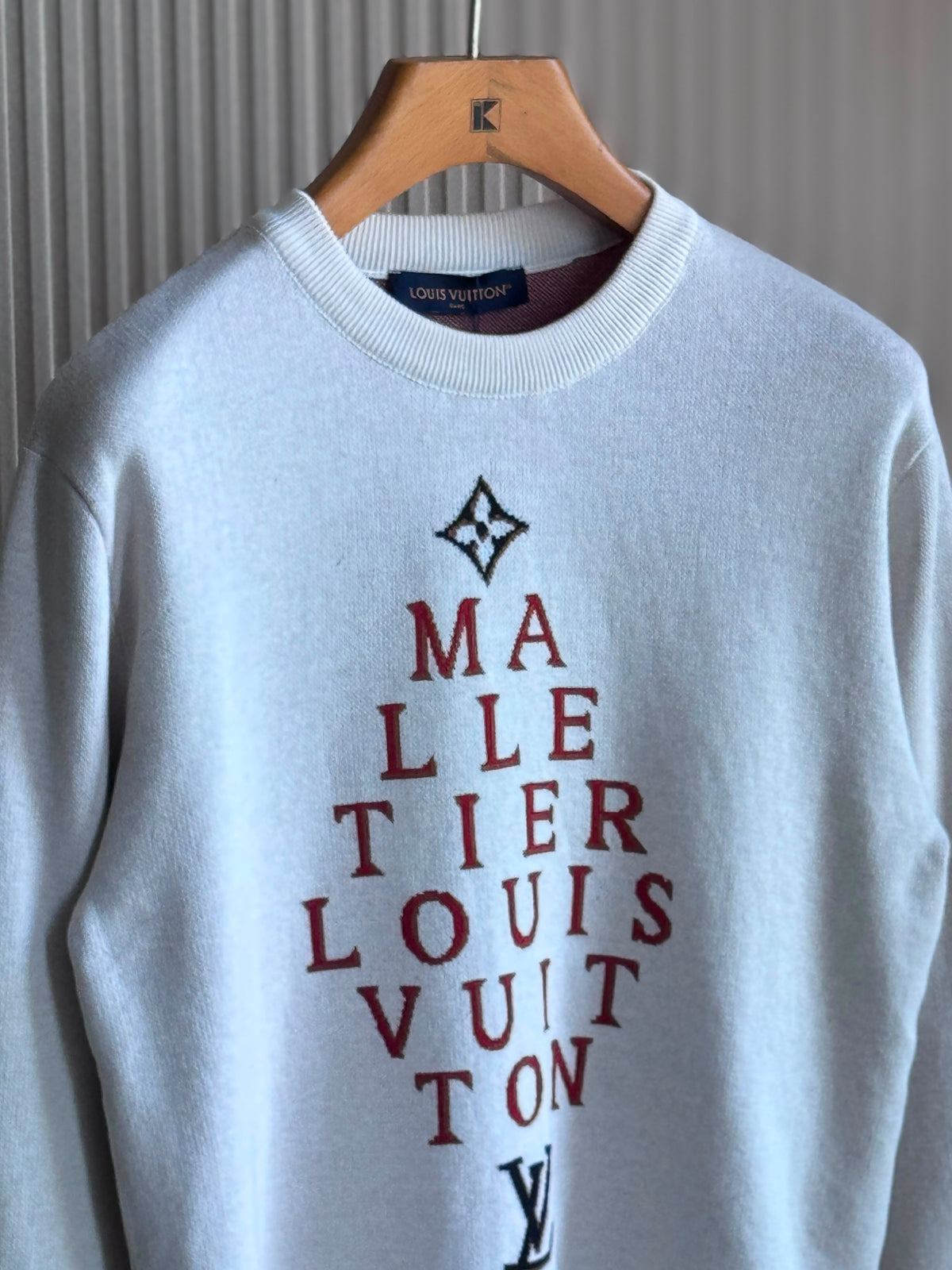 LV Malletier Lettering Crew Neck Sweater