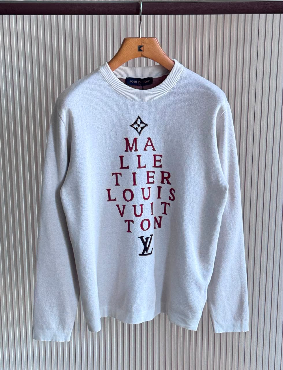 LV Malletier Lettering Crew Neck Sweater