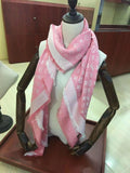 LV Contrast Border Monogram Square Scarf