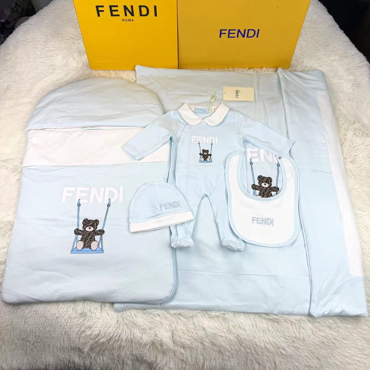 FENDI Swing Bear Newborn Gift Set