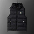 Moncler Chest Badge Hooded Puffer Vest