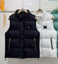 LV Chest Patch Snap Front Puffer Vest