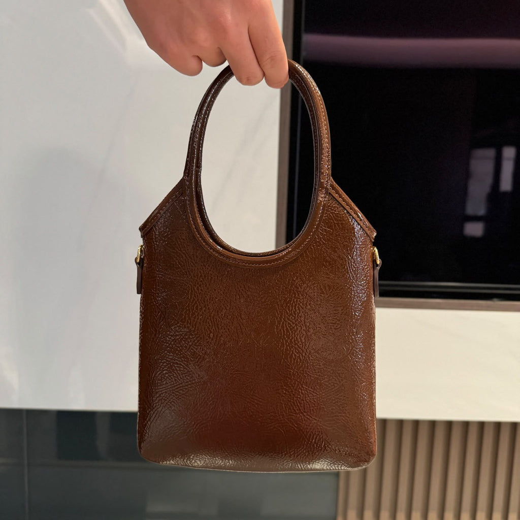 Miu Miu Textured Oval Handle Bag