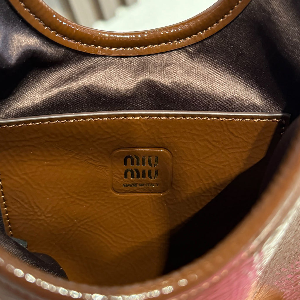 Miu Miu Textured Oval Handle Bag
