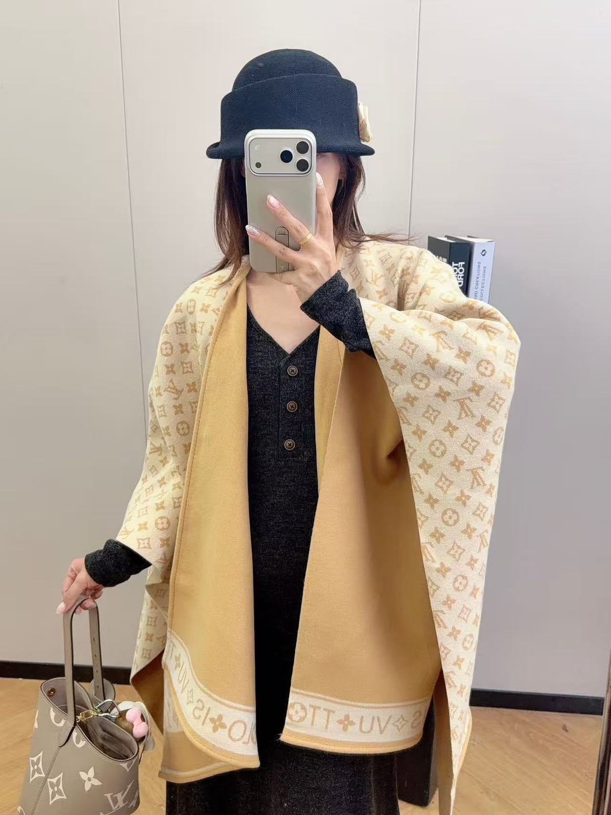 LV Monogram Cape Shawl