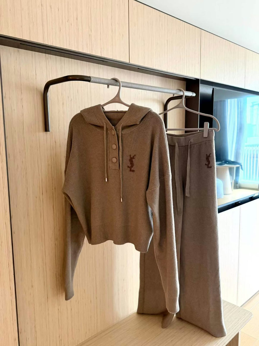 YSL Knit Top and Wide-Leg Trousers Set