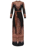 ZIMMERMANN Paisley-Print Belted Maxi Dress