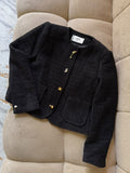 CELINE Charm-Button Cropped Jacket