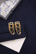 Dior CD Pearl Layered earrings