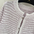 CHANEL Textured Fringe-Trim Cardigan