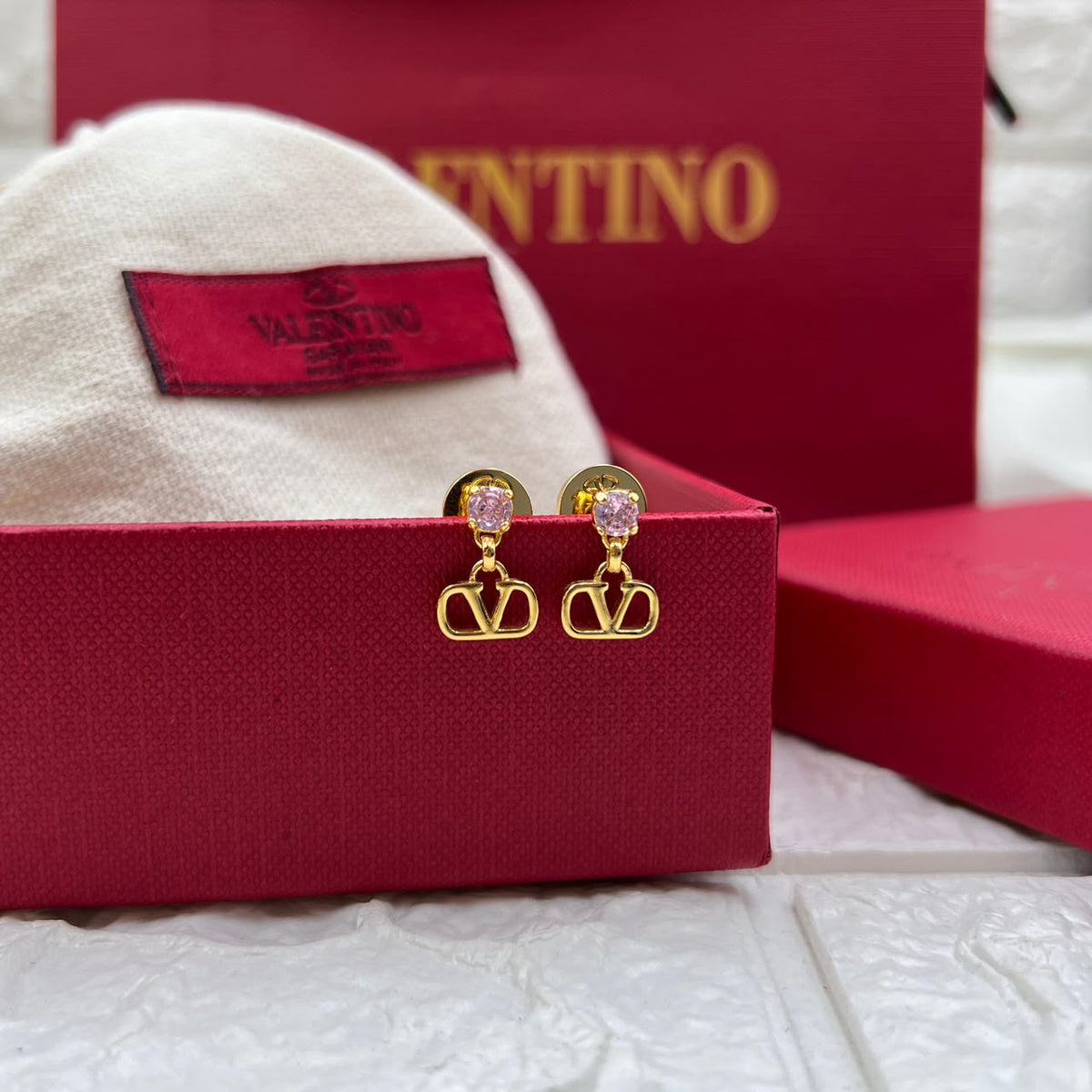 Valentino Garavani VLogo Signature Drop Earrings