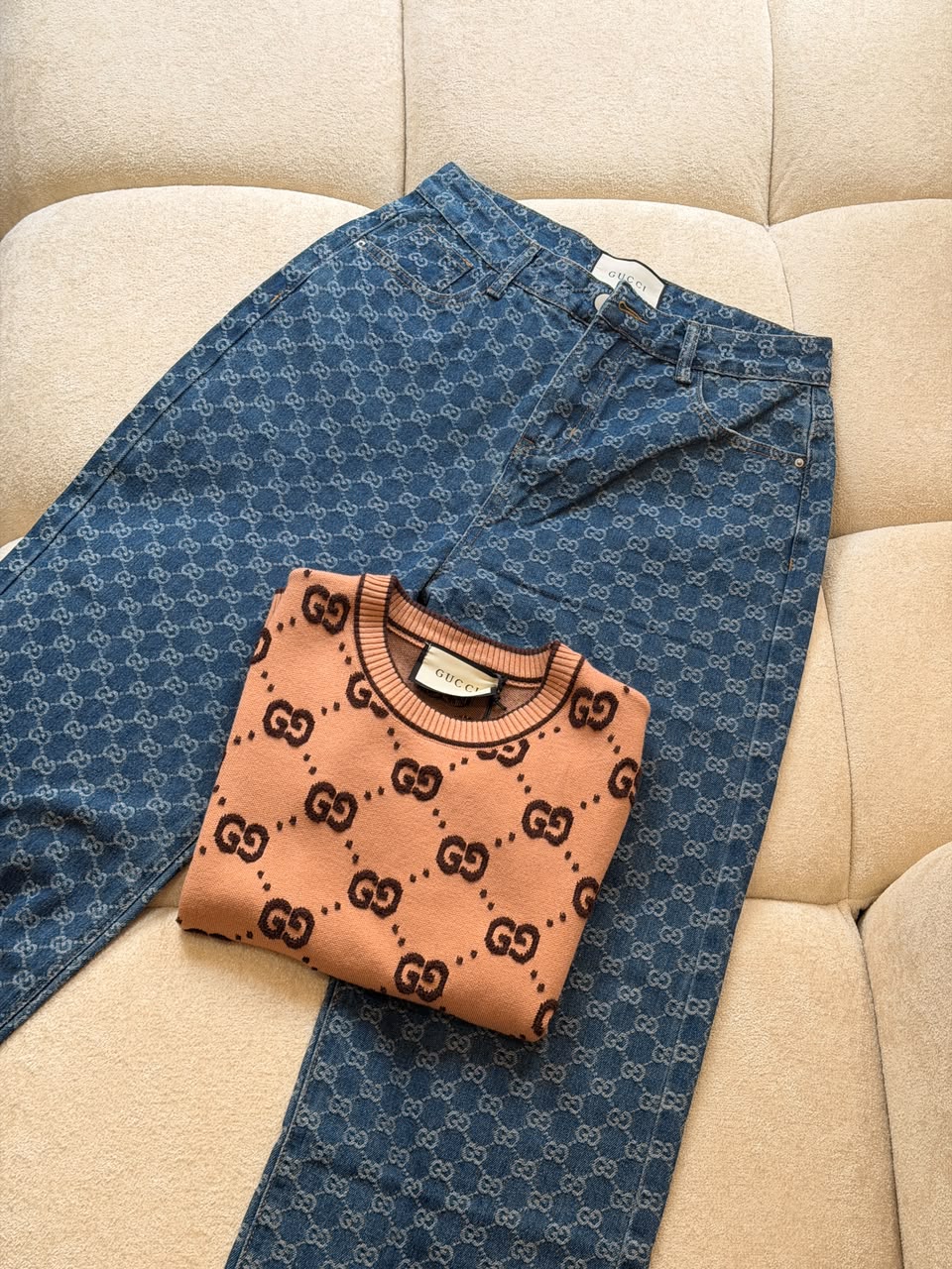 Gucci — GG Jacquard Short-Sleeve Knit Top