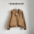 CHANEL  Suede Sailor Collar Blouson Jacket