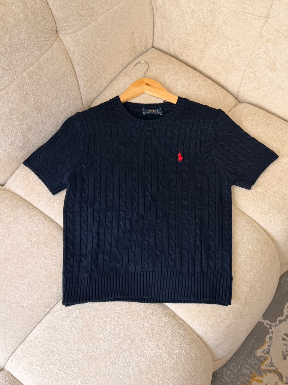 Polo Ralph Lauren Cable-Knit Short-Sleeve Sweater