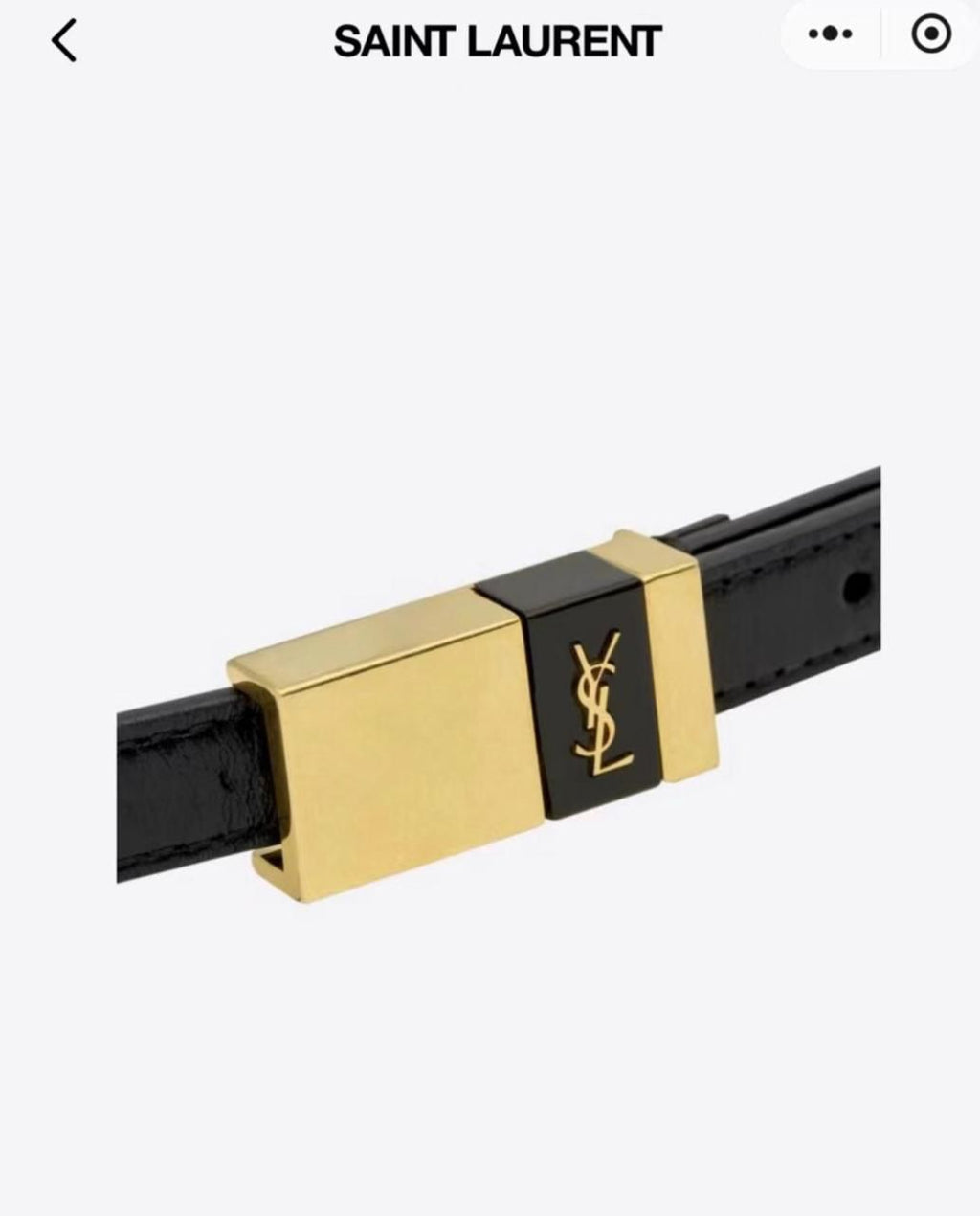 Saint Laurent Cassandre Thin Belt