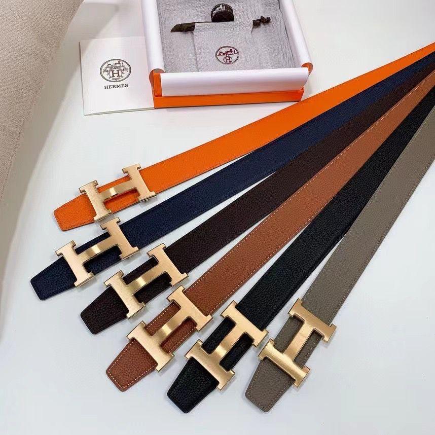 Hermès – Tube H belt buckle & Reversible leather strap 38 mm