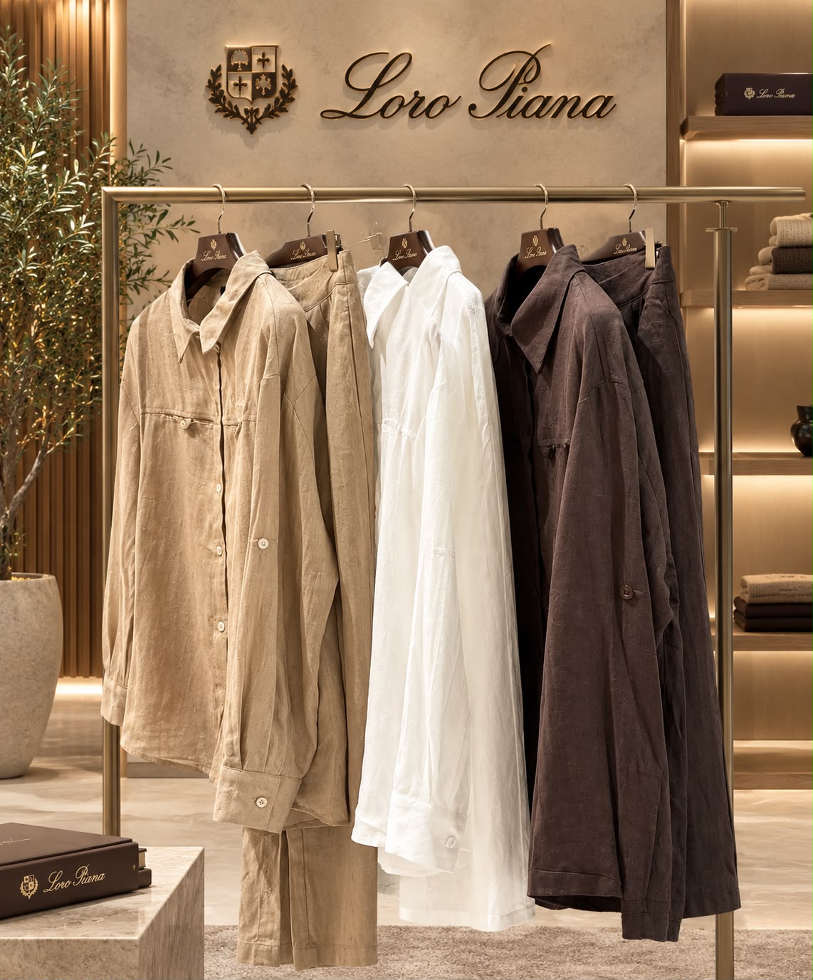 Loro Piana Linen Shirt and Trousers Set