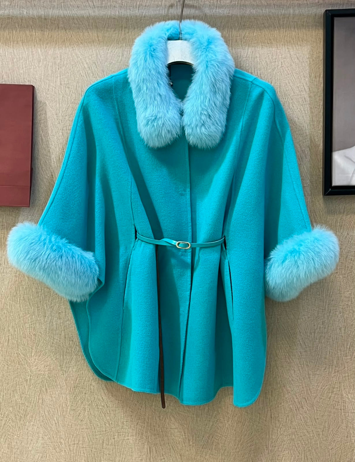 Loro Piana Fur-Trimmed Cape Coat