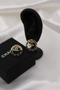 CHANEL – Gold CC Chain Circle Stud Earrings