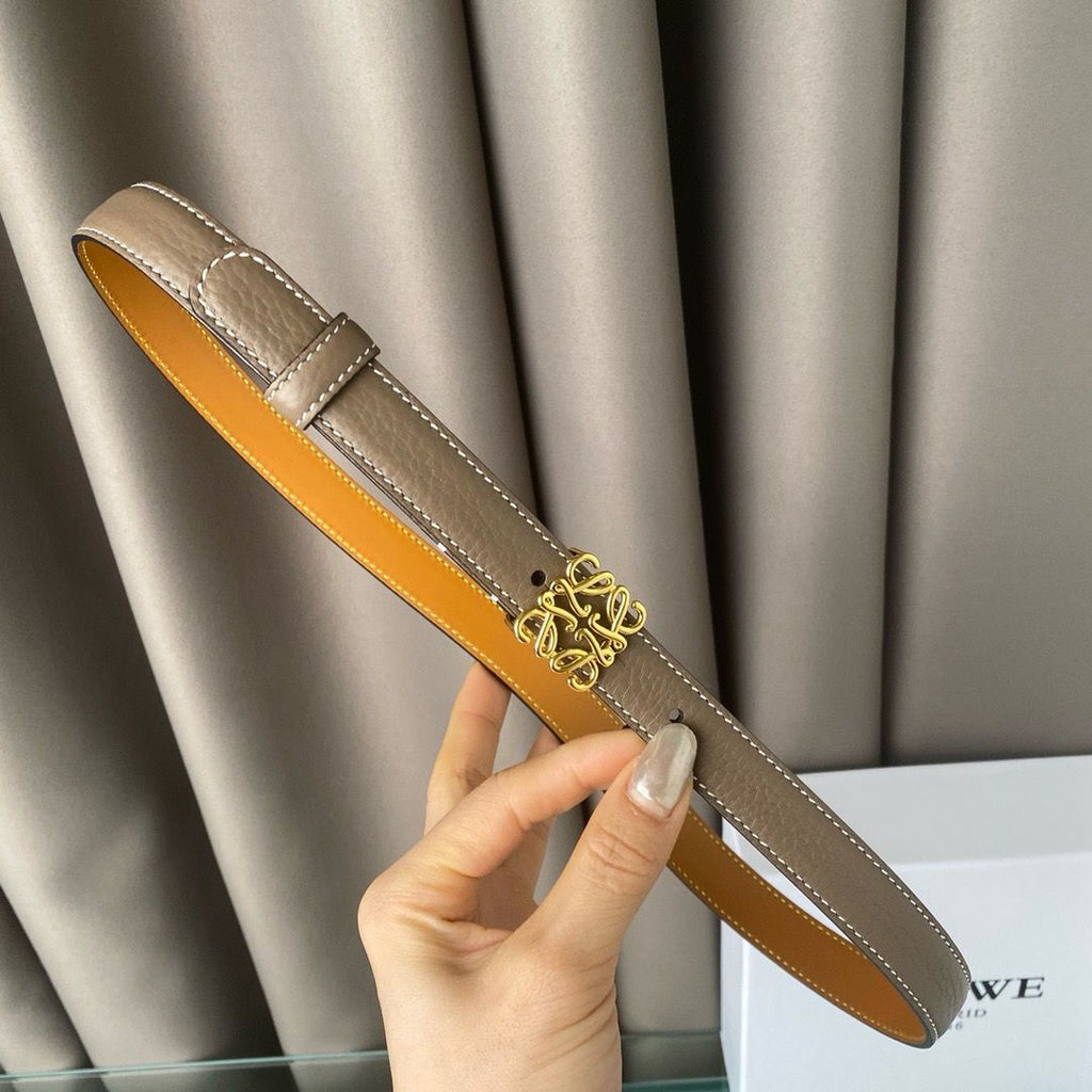 LOEWE Anagram Pebble Leather Belt