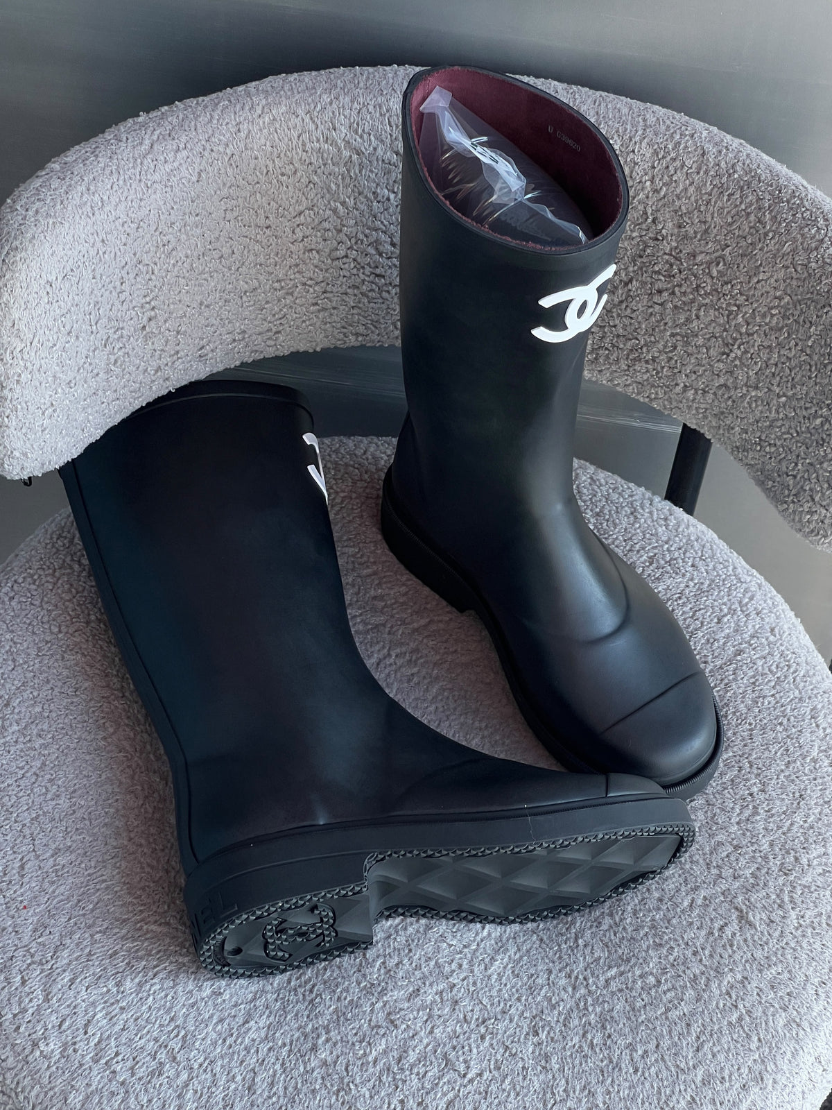 Chanel Rubber Rain Boots / Coco Beach Boots