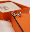 Hermès Chaîne d'Ancre Silver Ring