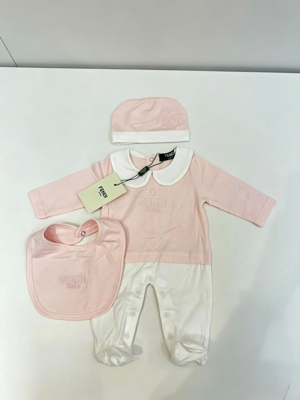 FENDI Baby Pink Bear Newborn Gift Set