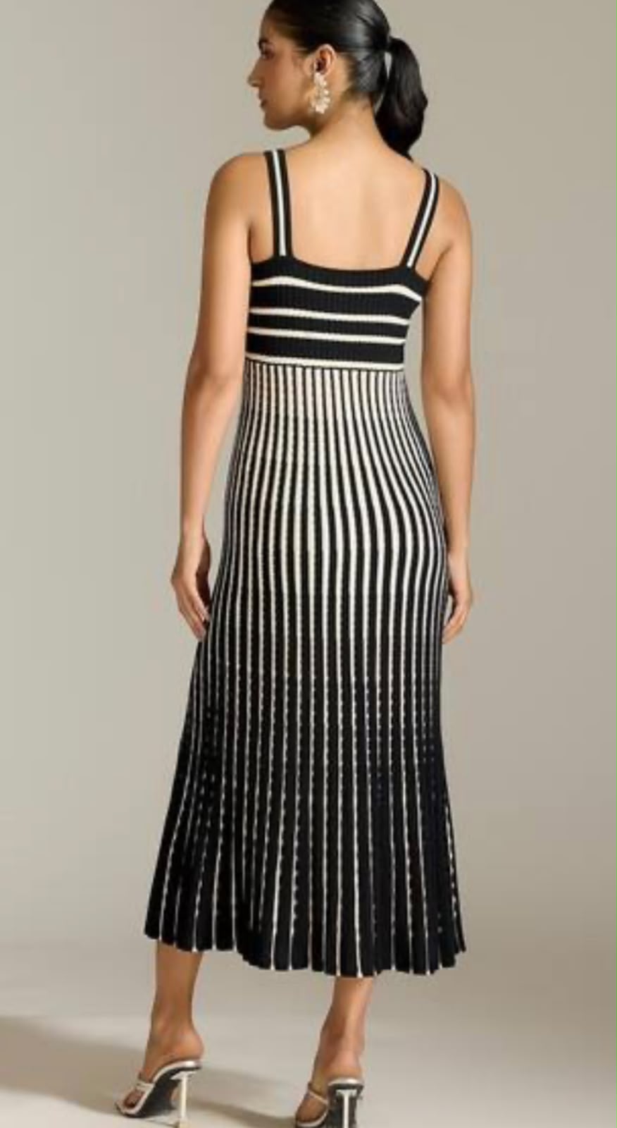 Sandro Striped Knit Maxi Dress