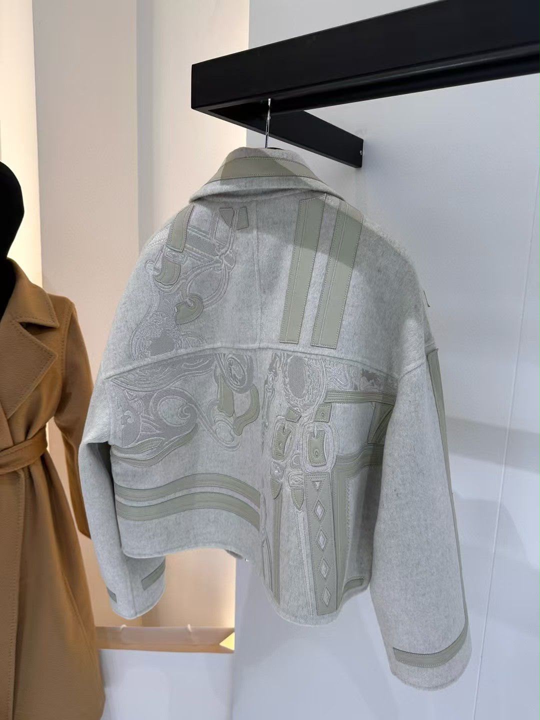 Hermès Printed Silk / Cashmere Zip Jacket (Copy)