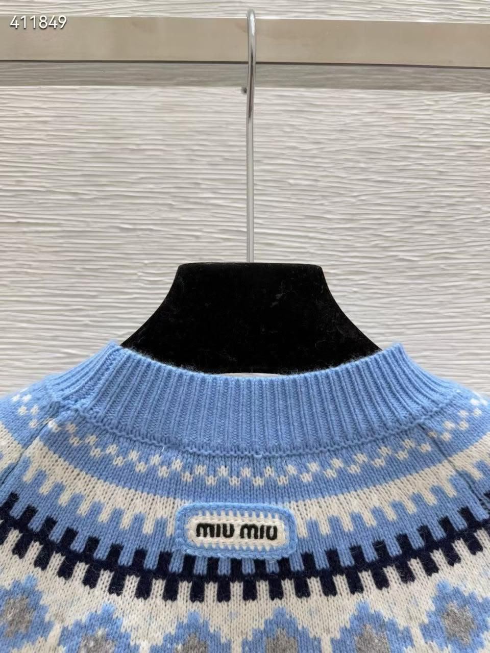 Miu Miu Fair Isle Virgin Wool Jacquard Sweater