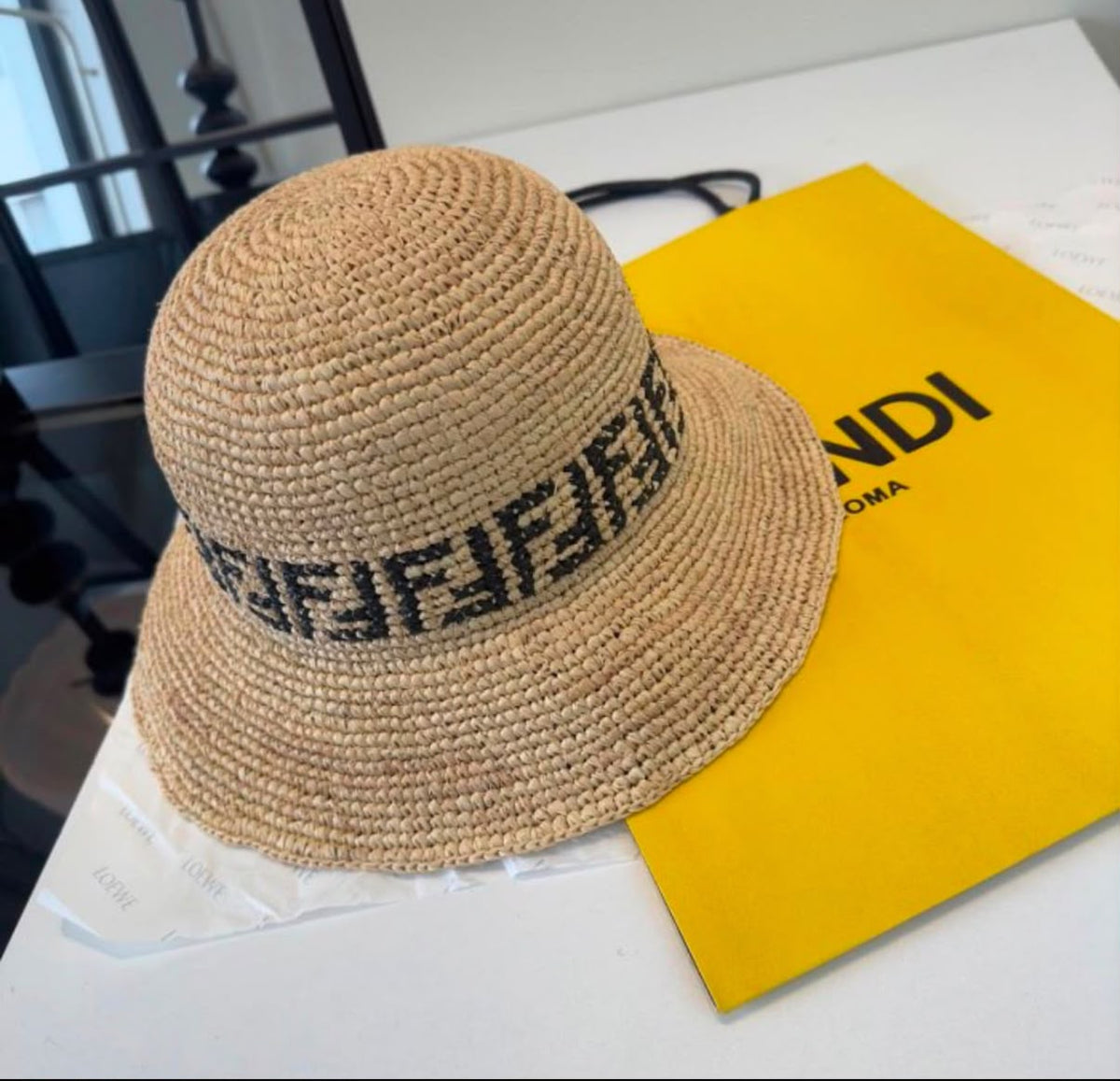 FENDI Straw Sun Hat