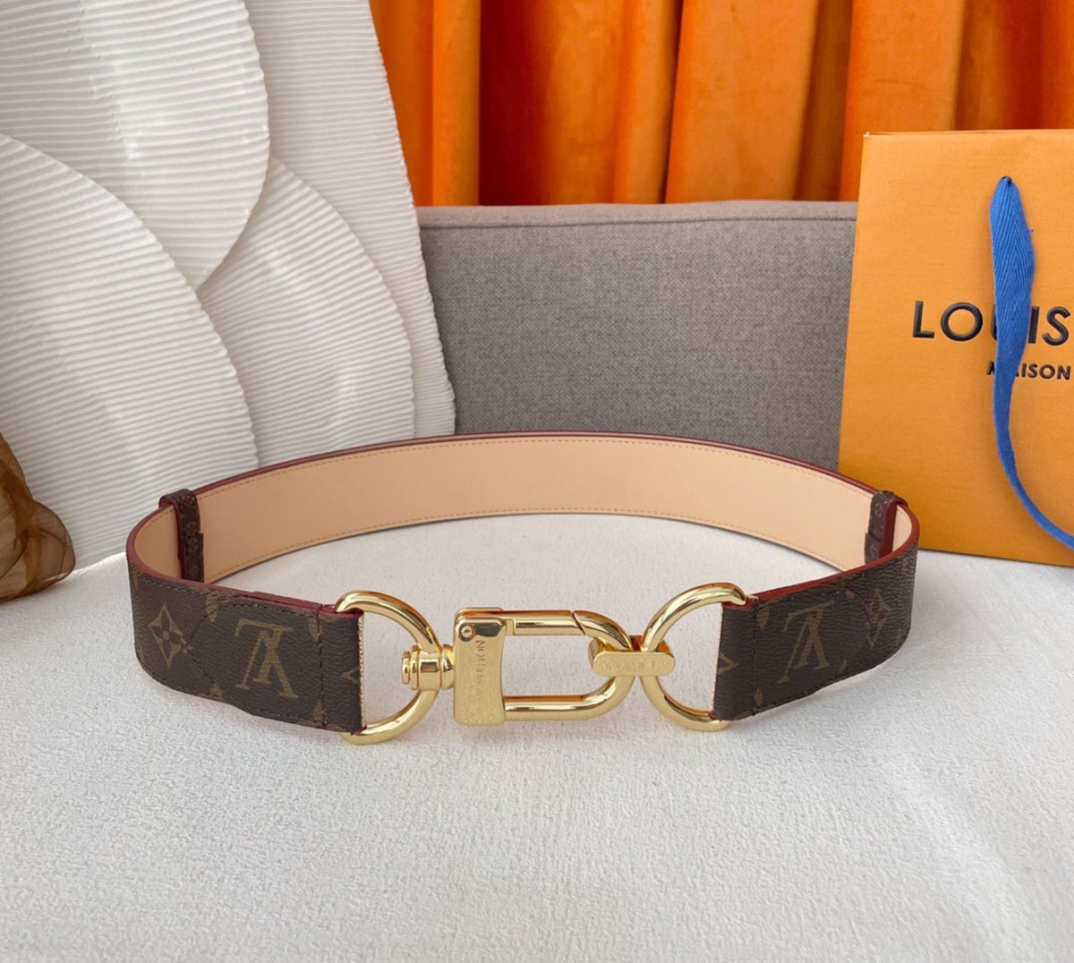 Louis Vuitton Monogram Canvas Hook Belt