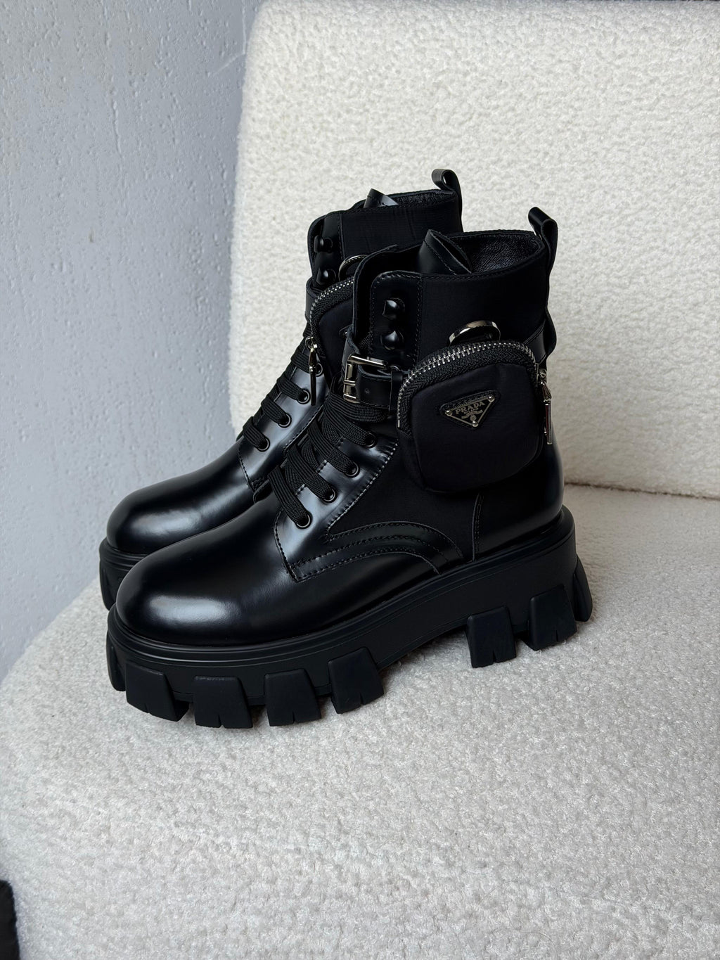 Prada Monolith Leather